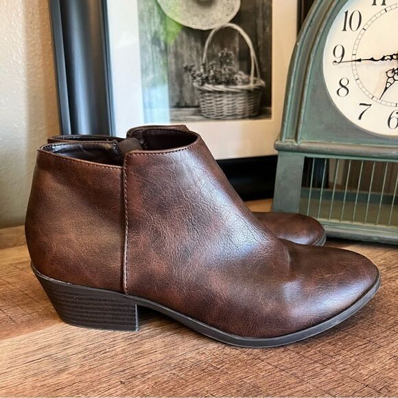 Daily Shoes brown faux Leather booties - Picture 3 of 8